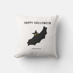 moderne schwarze Fledermausschrift Halloween-Party Kissen