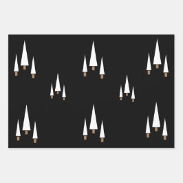 Moderne schwarze, fröhliche Bauernhöfe Weihnachten Geschenkpapier Set