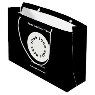 Moderne schwarze Fügen Sie Ihr Logo hinzu Große Geschenktüte