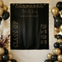 Moderne schwarze Gold Art Deco Abschlussfeier