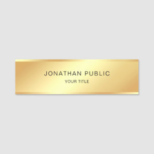 Moderne schwarze Gold-Vorlage Professional Elegant Namensschild