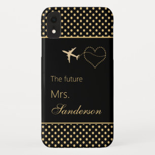 Moderne schwarze GoldTupfen-zukünftige Frau Custo Case-Mate iPhone Hülle