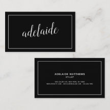 Moderne schwarze Haarstylistin-Schriftzeichen-Chic