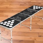 Moderne Schwarze Hochzeit Beer Pong Tisch<br><div class="desc">Ein lustiger mit Monogramm schwarzer Bierpong für Ihre Hochzeitsfeiern und das neuvermählte Leben mit Becherlayouts,  Ihren Namen und Ihrem Hochzeitsdatum,  Teambride- und Bräutigenseiten,  weißer Schrift und moderner Typografie.</div>