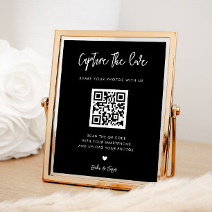 Moderne Schwarze Hochzeit Capture the Liebe Poster