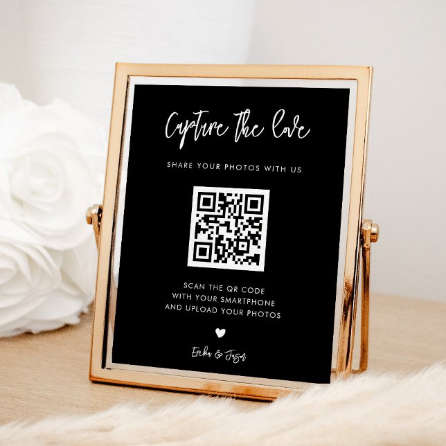 Moderne Schwarze Hochzeit Capture the Liebe Poster (Von Creator hochgeladen)