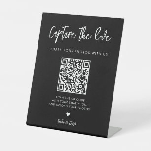 Moderne Schwarze Hochzeit Capture the Liebe Sockelschild