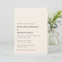 Moderne schwarze Hochzeit minimalistisch einfach