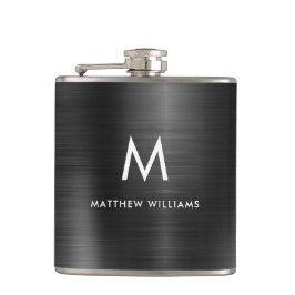 Moderne Schwarze Imitate aus Monogramm, aus gebürs Flachmann