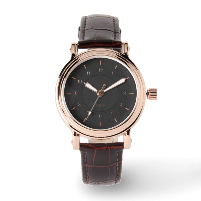 Moderne Schwarze Imitate beobachten Armbanduhr (Vorderseite)