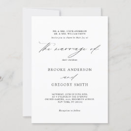 Moderne Schwarze Kalligrafie Einfache Minimalistis Einladung