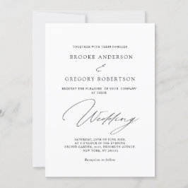 Moderne Schwarze Kalligrafie Einfache Minimalistis Einladung