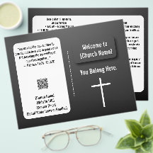 Moderne schwarze Kirchenbulletin mit Farbverlauf 