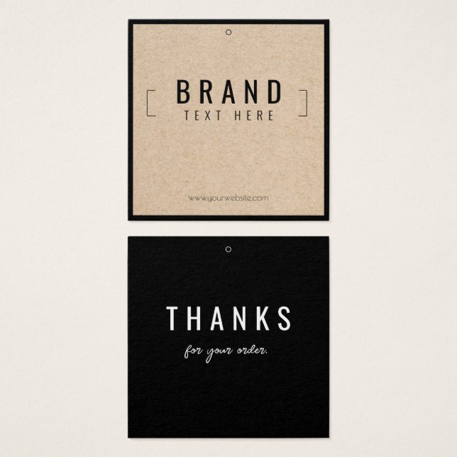 Moderne Schwarze Kleidung dank Hang Tags (Vorne & Hinten)