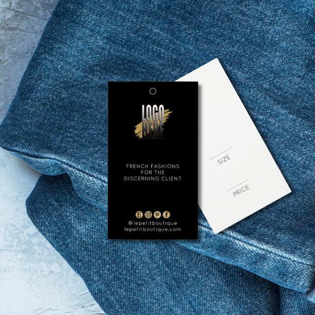 Moderne schwarze Kleidung Preis mit Logo (Von Creator hochgeladen)
