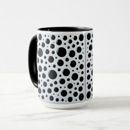 Moderne schwarze Kreise Tasse