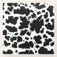 Moderne schwarze Kuh Spots Print Cowboy Bauer