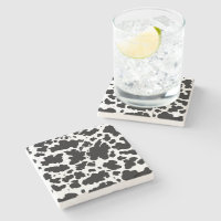 Moderne schwarze Kuh Spots Print Cowboy Bauer