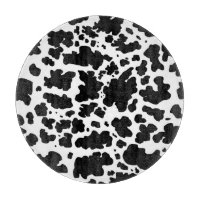Moderne schwarze Kuh Spots Print Cowboy