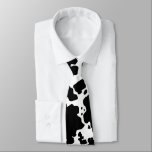 Moderne Schwarze Kuhhaut Krawatte<br><div class="desc">Klassische und trendige schwarz-weiße Kuhhautflecken gestalten Wohngestaltung und Geschenke. Kuh fleckt Tierdruck</div>