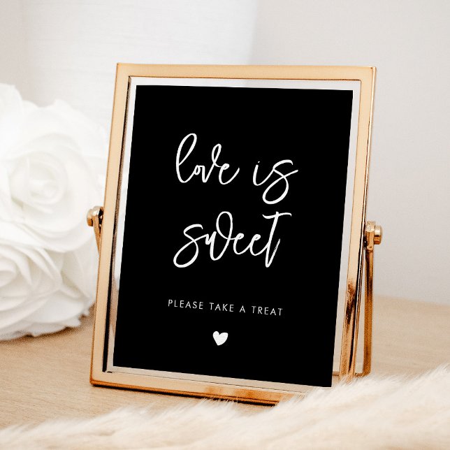 Moderne schwarze Liebe ist süß Poster (Von Creator hochgeladen)