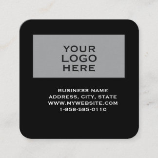 Moderne schwarze Logo-QR-Code-Scan-Website-Quadrat Quadratische Visitenkarte