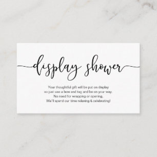 Moderne schwarze Minimalismus-Schrift, Display Sho Begleitkarte