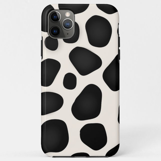 Moderne schwarze Muster Case-Mate iPhone Hülle (Rückseite)