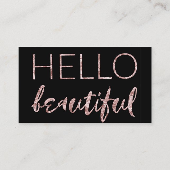 Moderne schwarze rosa terminkarte (Vorderseite)