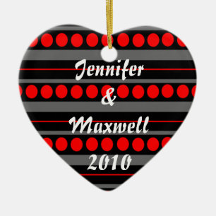 Moderne schwarze Rot-Punkt-erste Keramikornament