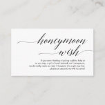 Moderne schwarze Schrift, Honeymoon Wish Fund Begleitkarte<br><div class="desc">Das ist das moderne Script,  die Hochzeitskarte. Sie können die Farben des Schriftartes ändern und Ihre Hochzeitsdetails in den entsprechenden Schriftart / Schrift hinzufügen.#TeeshaDerrick</div>