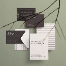 Moderne schwarze Schrift minimalistisch zeitgenöss Save The Date