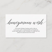 Moderne schwarze Schrift, Wedding Honeymoon Wish F