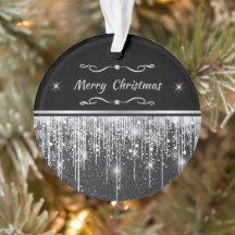 Moderne schwarze silberne Glitzerschrift Familienu
