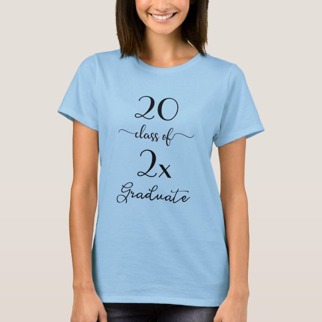Moderne schwarze Skriptklasse 2023 T-Shirt (Vorderseite)