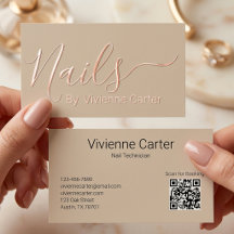 Moderne schwarze Tan-Script-Nagelkünstler-Roségold