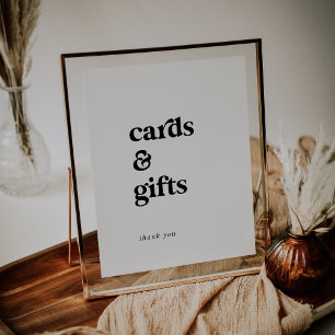 Moderne schwarze Typografie-Karten und Geschenke S Poster