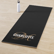 Moderne, schwarze und goldene Monogramm-Bezeichnun