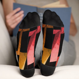 Moderne schwarze und graue Socken mit geometrische