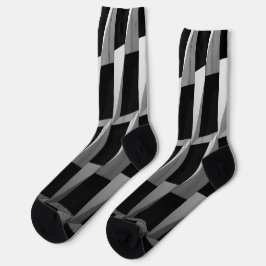 Moderne schwarze und graue Socken mit geometrische