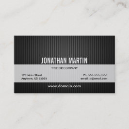 Moderne schwarze und graue Streifen Visitenkarte