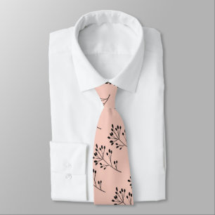 Moderne schwarze und roségestaltete Hochzeit mit B Krawatte