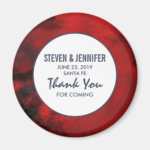 Moderne schwarze und rote künstlerische abstrakte magnet