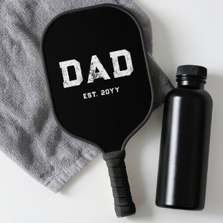 Moderne schwarze und weiße einfache männliche Dad Pickleball Schläger