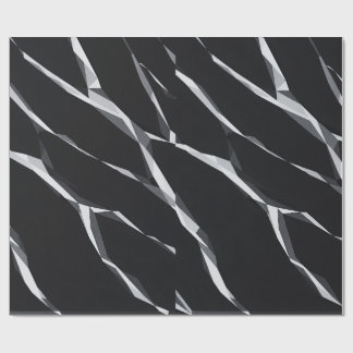 Moderne schwarze und weiße Marmor Flüssigband Wrap Geschenkpapier