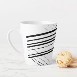 Moderne schwarze und weiße minimalistische abstrak milchtasse
