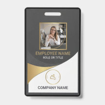Moderne schwarze Unternehmensmitarbeiter-Foto-ID-K