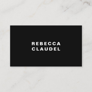 Moderne, schwarze Visitenkarten Visitenkarte
