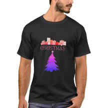 moderne schwarze Weihnachts-T-Shirt!