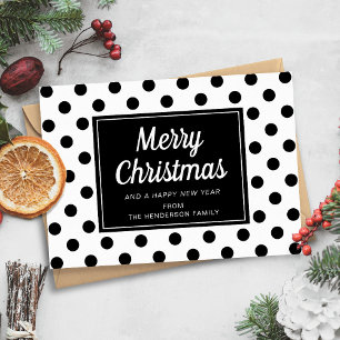 Moderne schwarze weiße Schrift Frohe Weihnachten
